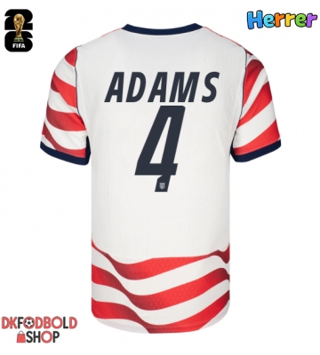Forente stater Tyler Adams #4 Hjemmebanetrøje VM 2026 Kort ærmer